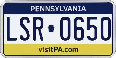 PA license plate LSR0650