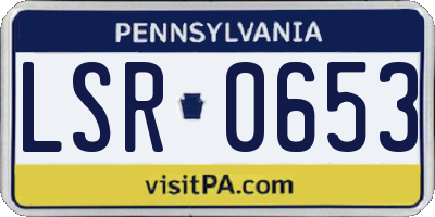 PA license plate LSR0653