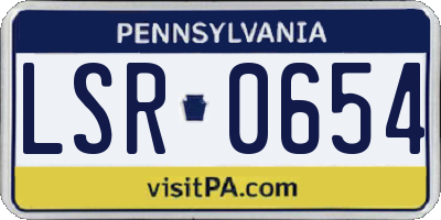 PA license plate LSR0654
