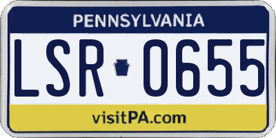 PA license plate LSR0655