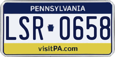PA license plate LSR0658