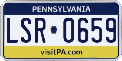 PA license plate LSR0659