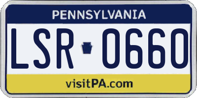 PA license plate LSR0660