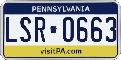 PA license plate LSR0663