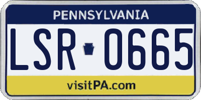 PA license plate LSR0665