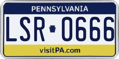 PA license plate LSR0666