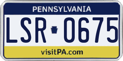 PA license plate LSR0675