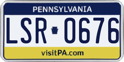 PA license plate LSR0676