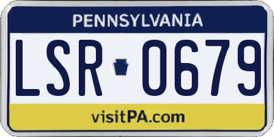 PA license plate LSR0679