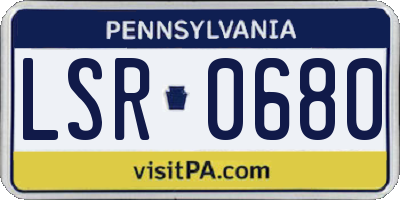 PA license plate LSR0680