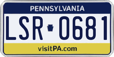 PA license plate LSR0681