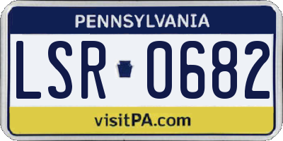 PA license plate LSR0682