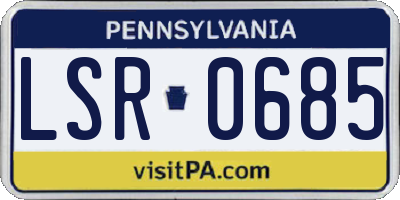PA license plate LSR0685