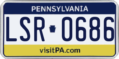 PA license plate LSR0686