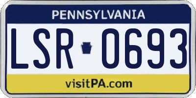 PA license plate LSR0693