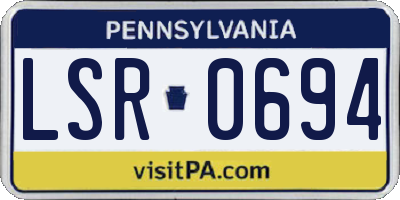 PA license plate LSR0694