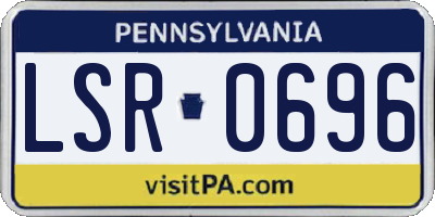 PA license plate LSR0696