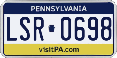PA license plate LSR0698