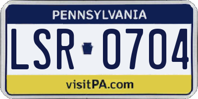 PA license plate LSR0704