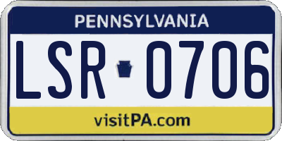 PA license plate LSR0706