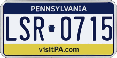PA license plate LSR0715