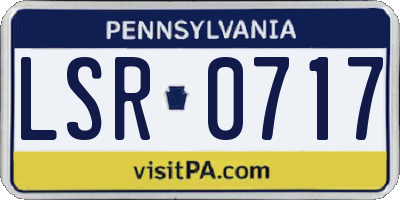 PA license plate LSR0717