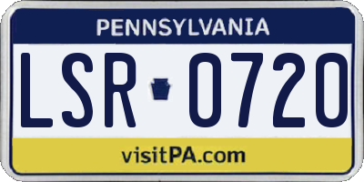 PA license plate LSR0720