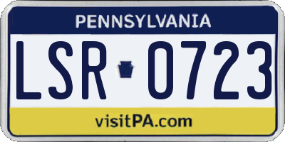 PA license plate LSR0723