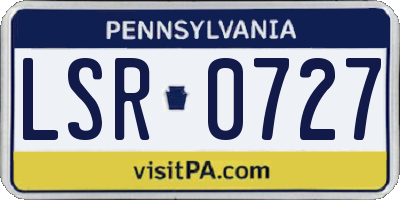 PA license plate LSR0727