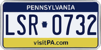 PA license plate LSR0732