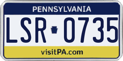 PA license plate LSR0735