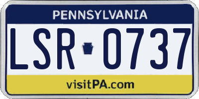 PA license plate LSR0737