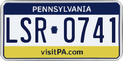 PA license plate LSR0741
