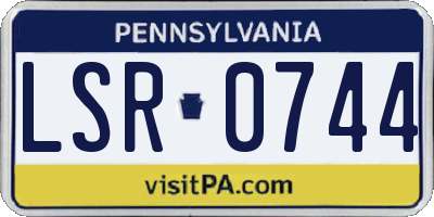 PA license plate LSR0744