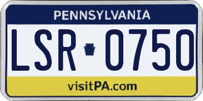 PA license plate LSR0750