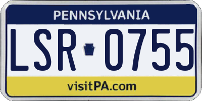 PA license plate LSR0755