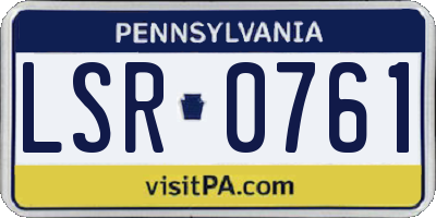 PA license plate LSR0761