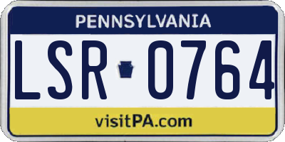PA license plate LSR0764