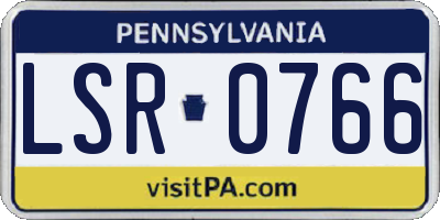 PA license plate LSR0766