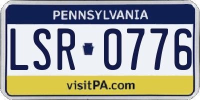 PA license plate LSR0776