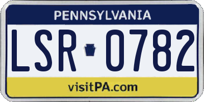 PA license plate LSR0782