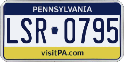 PA license plate LSR0795
