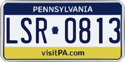 PA license plate LSR0813