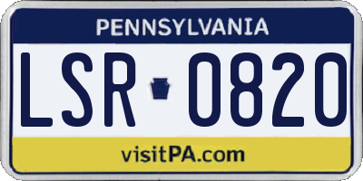 PA license plate LSR0820