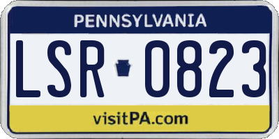 PA license plate LSR0823