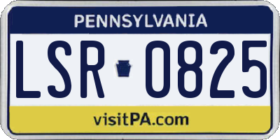 PA license plate LSR0825
