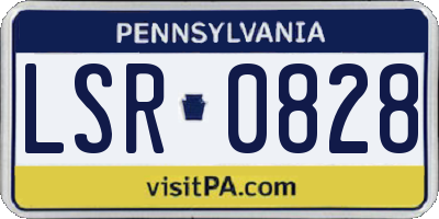 PA license plate LSR0828