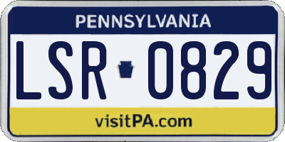 PA license plate LSR0829