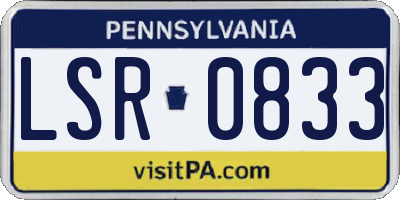 PA license plate LSR0833