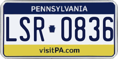 PA license plate LSR0836